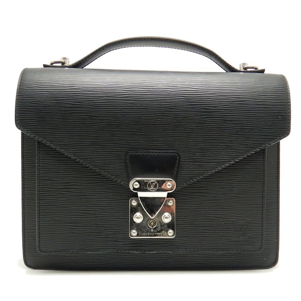 Louis Vuitton Epi Monceau Noir Handbag Black